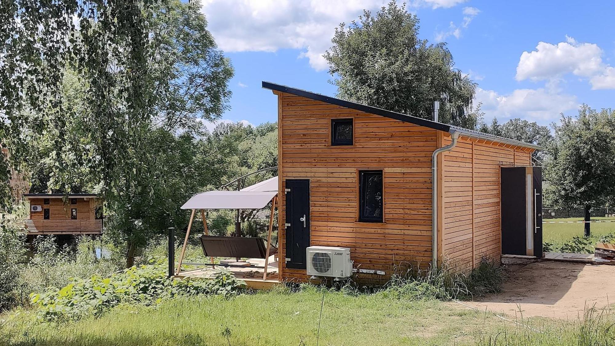 Villa Tinyhousebeidresden 3 Fuer 2 - 7 Personen, Naehe Saechsische Schweiz, Dresden, Mit Badeteich Großharthau Esterno foto